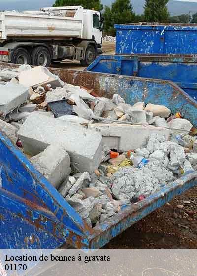 Location de bennes à gravats  cessy-01170 RJ Benne