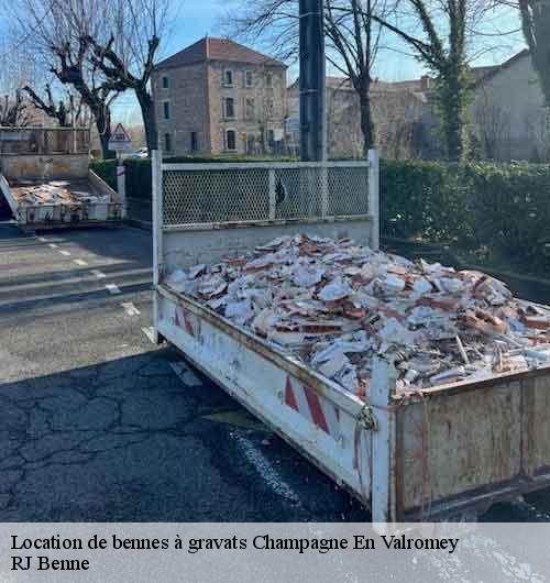 Location de bennes à gravats  champagne-en-valromey-01260 RJ Benne